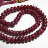 14 inches - Neckless - Natural High Quality - RUBY - Smooth Rondell Beads - size 3 - 6.5 mm Approx